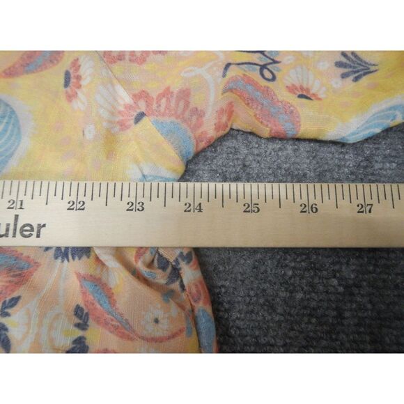 Zac Rachel Blouse Top Women's 2X Plus Vibrant Paisley Embroidered‎ Split V-Neck - Picture 7 of 8